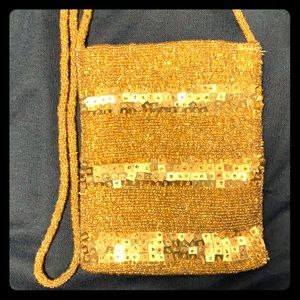 Vintage Gold Beaded Purse